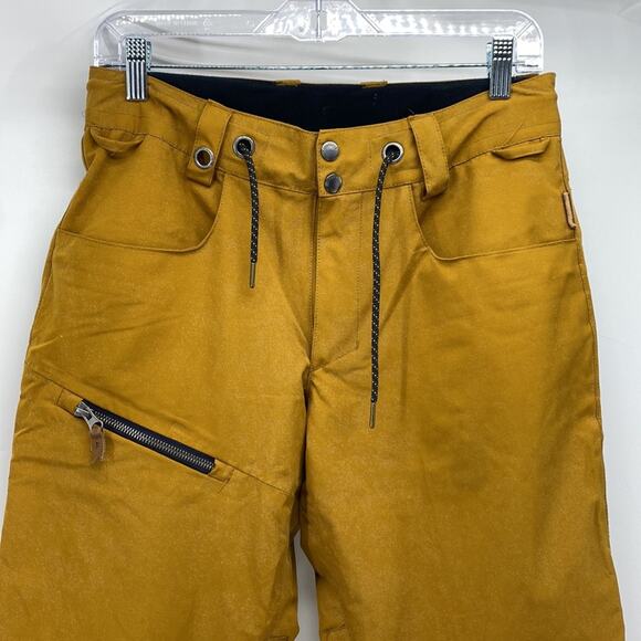 Quicksilver mustard colored snowboard ski pants outdoor size XS winter unisex - Picture 2 of 10